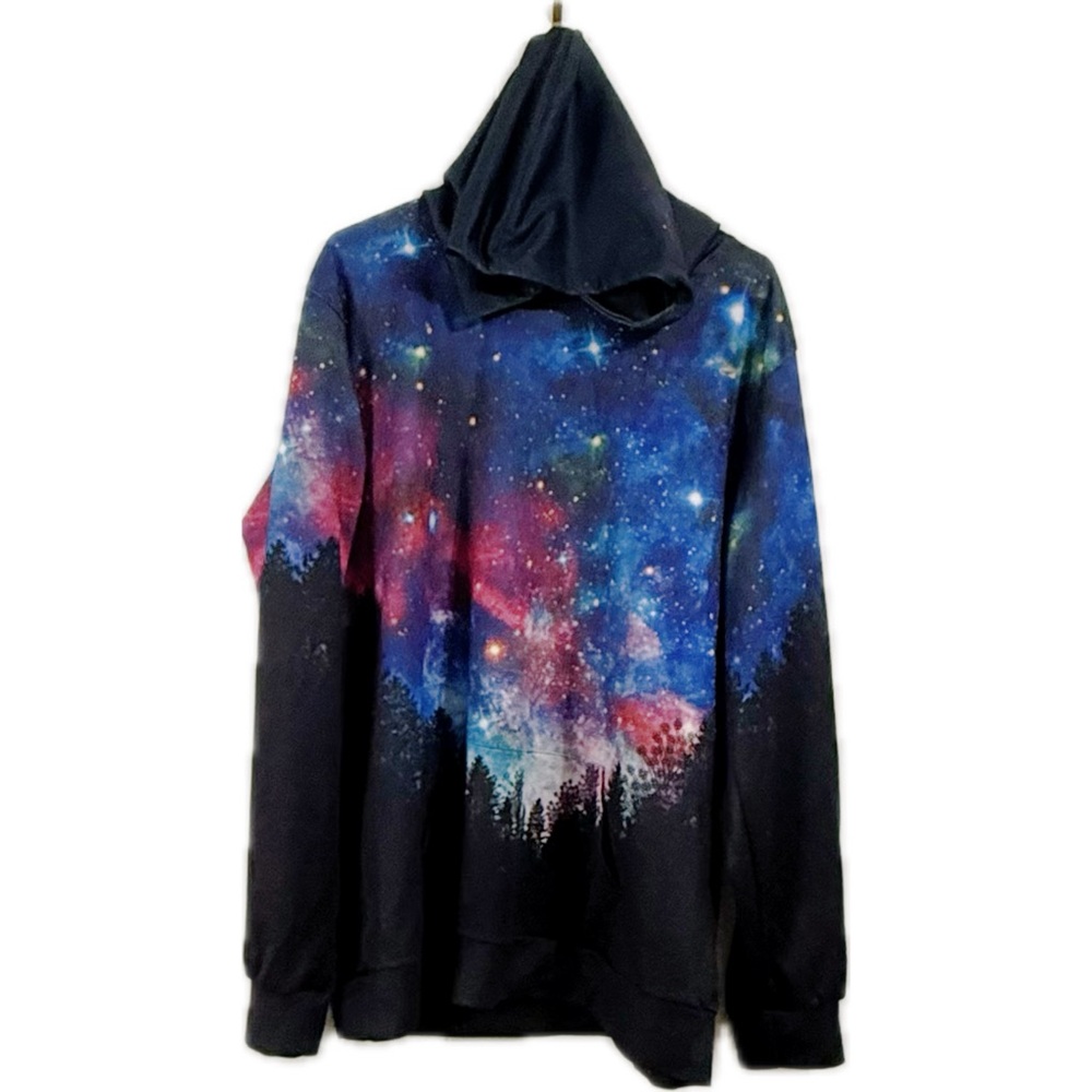 Men's Cosmic Forest Print Sweater‎